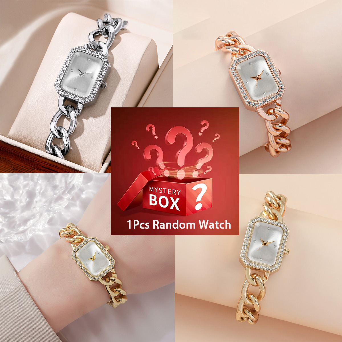 Luxury Watch Box - Die Mystery-Box enthält 1 zufällige Uhren,