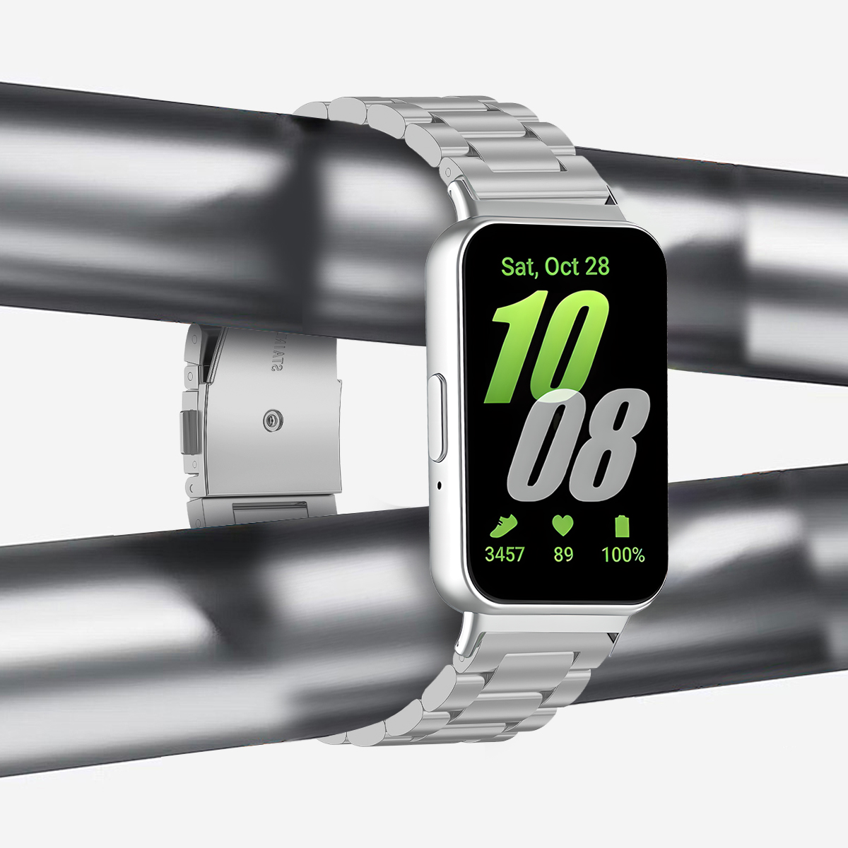 Luxury Watch Galaxy - Edelstahlarmband für Samsung Galaxy Fit 3,