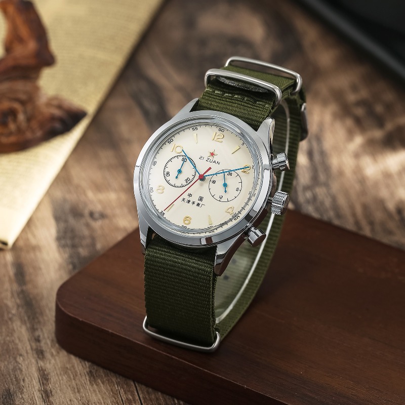 Chronograph Flyback Watch - 1963 Pilotenuhr 42mm Herrenuhren Wasserdicht Retro