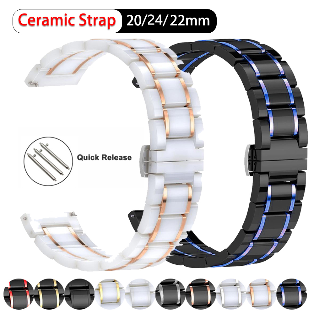 Luxury Watch Galaxy - 20mm 22mm 24mm Keramikband für Samsung