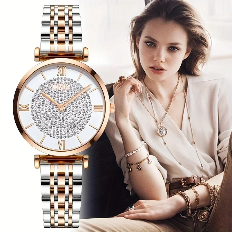 Quiet Luxury Watch - Luxuriöse Vintage römische Zifferblatt Quarzuhr mit