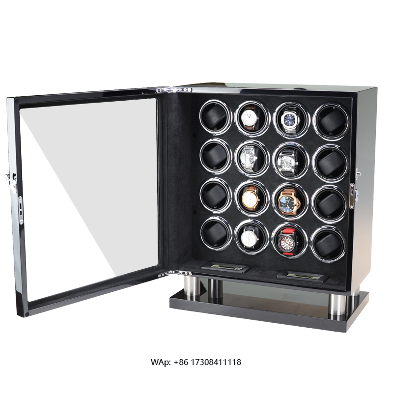 Quiet Luxury Watch - Luxuriöser Uhrenbeweger mit Safe-Funktion, Holz-Uhrenbox, leiser