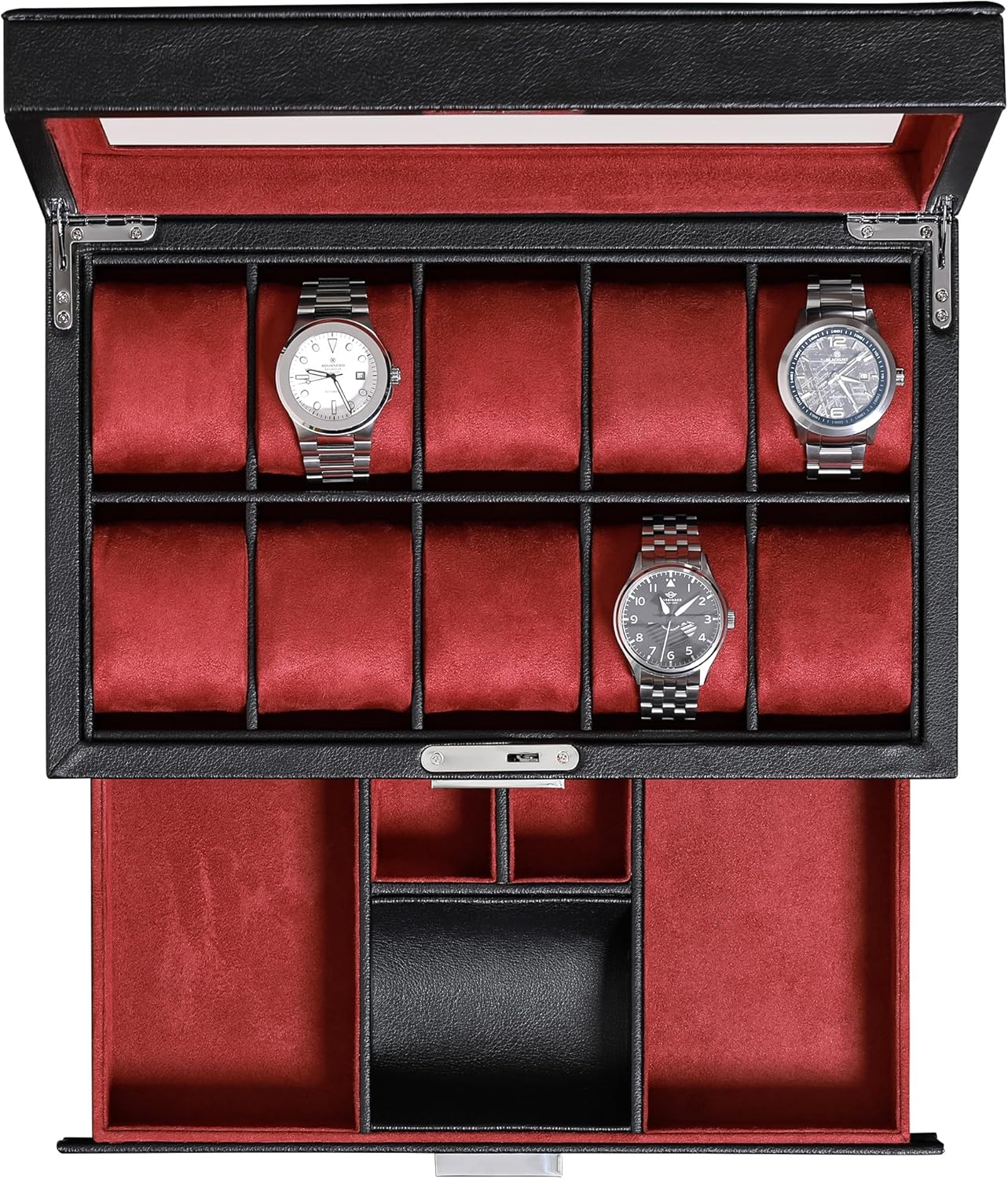 10-Fach Uhrenbox aus Leder mit – Luxury Watch Organizer Bewertung und Preis