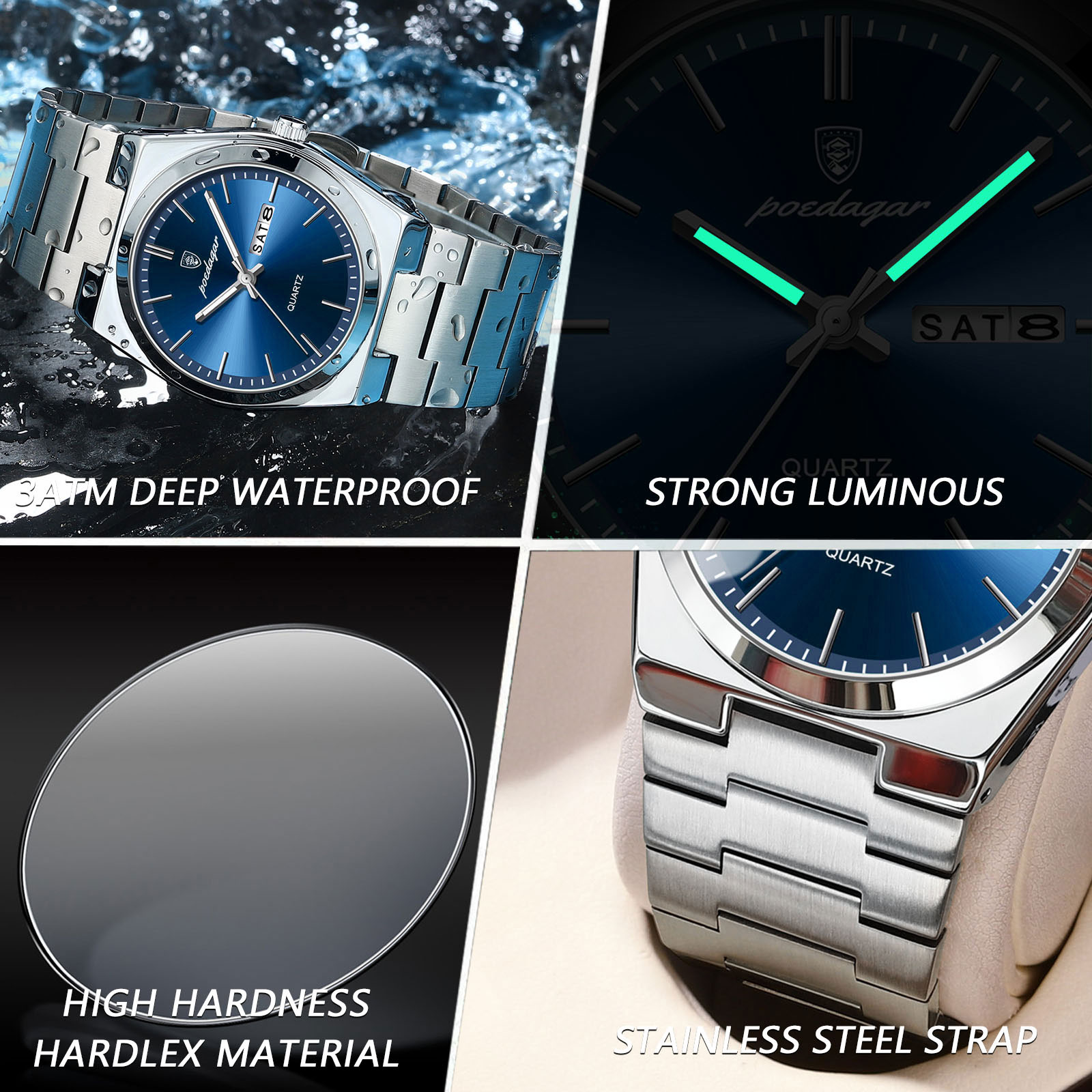 POEDAGAR Luxus Uhren Für Männe – Luxury Watch Ap Bewertung und Preis