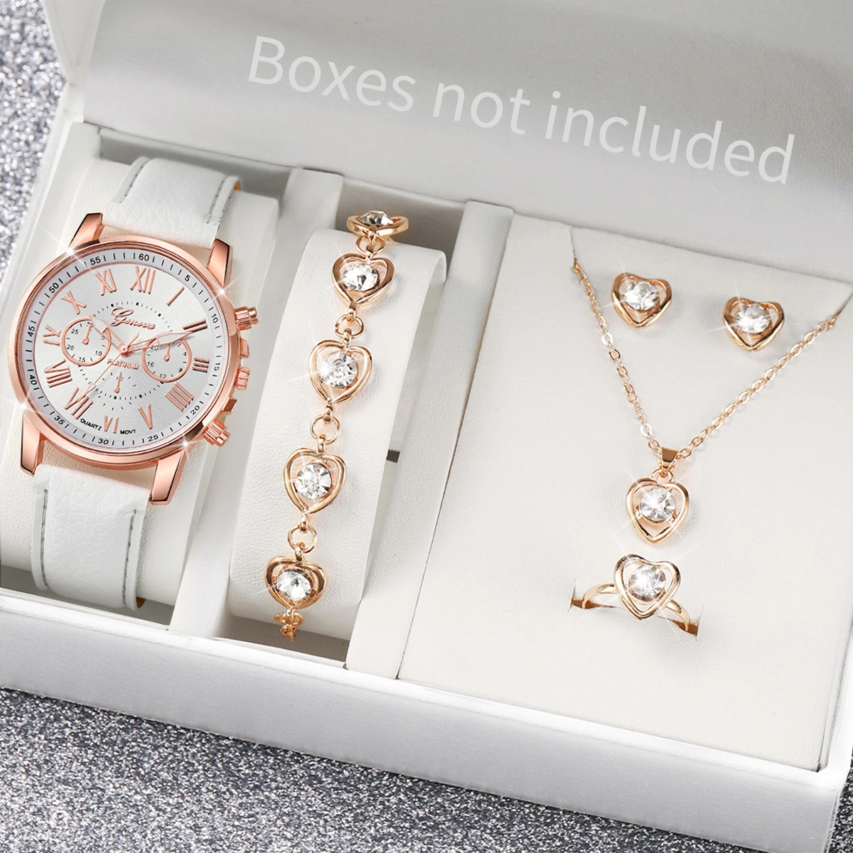 AAA5-teiliges rosa Herz-Krista – Open Heart Watch Bewertung und Preis