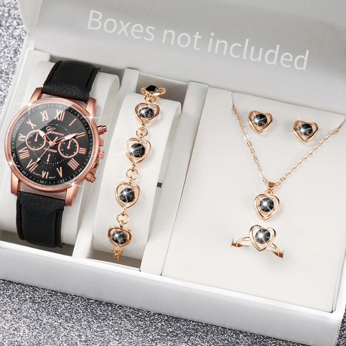 AAA5-teiliges rosa Herz-Krista – Open Heart Watch Bewertung und Preis