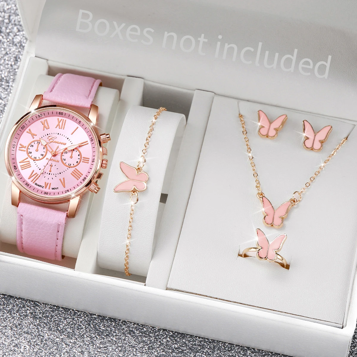 AAA5-teiliges rosa Herz-Krista – Open Heart Watch Bewertung und Preis