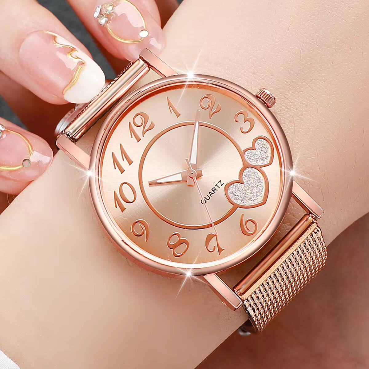 1/3PCS Mode Herz-Zifferblatt D – Open Heart Watch Bewertung und Preis